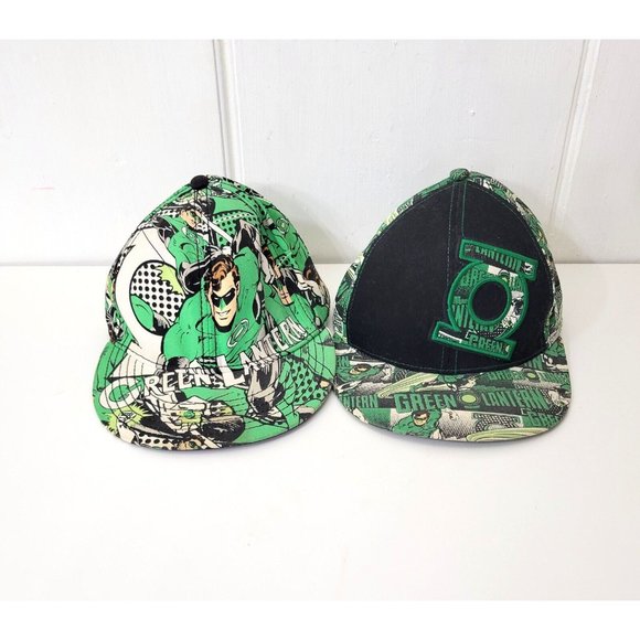Green Lantern Baseball Caps DC Comics Originals 2 Caps Size S - Picture 1 of 6